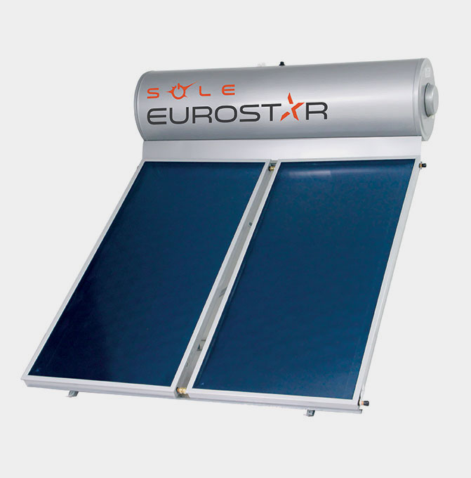 EUROSTAR 300Lt INOX ΤΡΙΠΛΗΣ ΕΝΕΡΓΕΙΑΣ - 2 ΕΠΙΛΕΚΤΙΚΟΥΣ ΣΥΛΛΕΚΤΕΣ 4m²