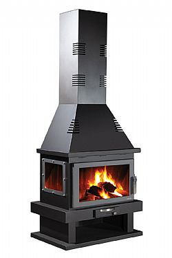 ΤΖΑΚΙ-ΣΟΜΠΑ ΞΥΛΟΥ ΜΕ 3 ΤΖΑΜΙΑ 19kw ΑΕΡΟΘΕΡΜΗ - TZERMIADO A/P PANORAMIC  SYRIOS