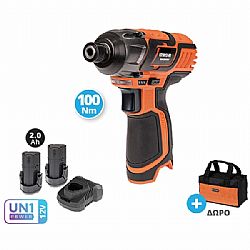 ΠΑΛΜΙΚΟ ΚΑΤΣΑΒΙΔΙ ΜΠΑΤΑΡΙΑΣ MINI ΣΕΤ 12V 2x2Ah 100Nm U73012-22S SOLO KRAUSMANN