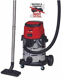ΣΚΟΥΠΑ ΥΓΡΩΝ - ΣΤΕΡΕΩΝ ΜΠΑΤΑΡΙΑΣ 2x18V 25Lit 150mbar TE-VC 36/25 Li S Solo EINHELL 2347170