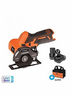 ΓΩΝΙΑΚΟΣ ΤΡΟΧΟΣ MINI 12V Ø76mm 1x2.0Ah U87012-12S KRAUSMANN 70727 
