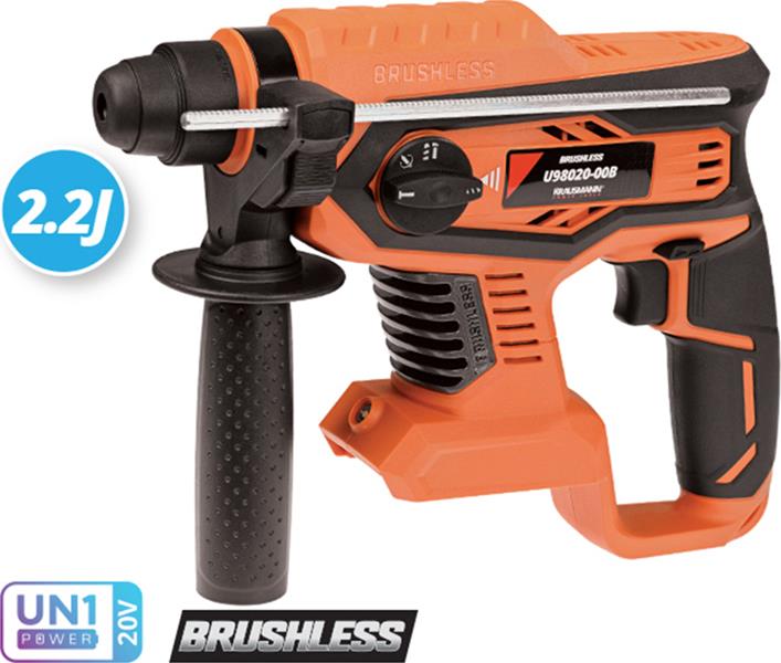 ΠΙΣΤΟΛΕΤΟ ΠΕΡΙΣΤΡΟΦΙΚΟ ΣΚΑΠΤΙΚΟ 20V 2.2J SDS-PLUS BL SOLO U98020-00B KRAUSMANN
