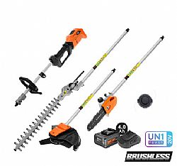 ΠΟΛΥΜΗΧΑΝΗΜΑ ΔΙΑΙΡΟΥΜΕΝΟ BL ΜΠΑΤΑΡΙΑΣ (3 ΣΕ 1) 20V 7000min-1 +ΧΟΡΤΟΚΟΠΤΙΚΟ+ΚΟΝΤΑΡΟΠΡΙΟΝΟ+ΚΛΑΔΕΥΤΗΡΙ ΜΠΟΡΝΤΟΥΡΑΣ 1x4.0Ah US504-14B KRAUSMANN