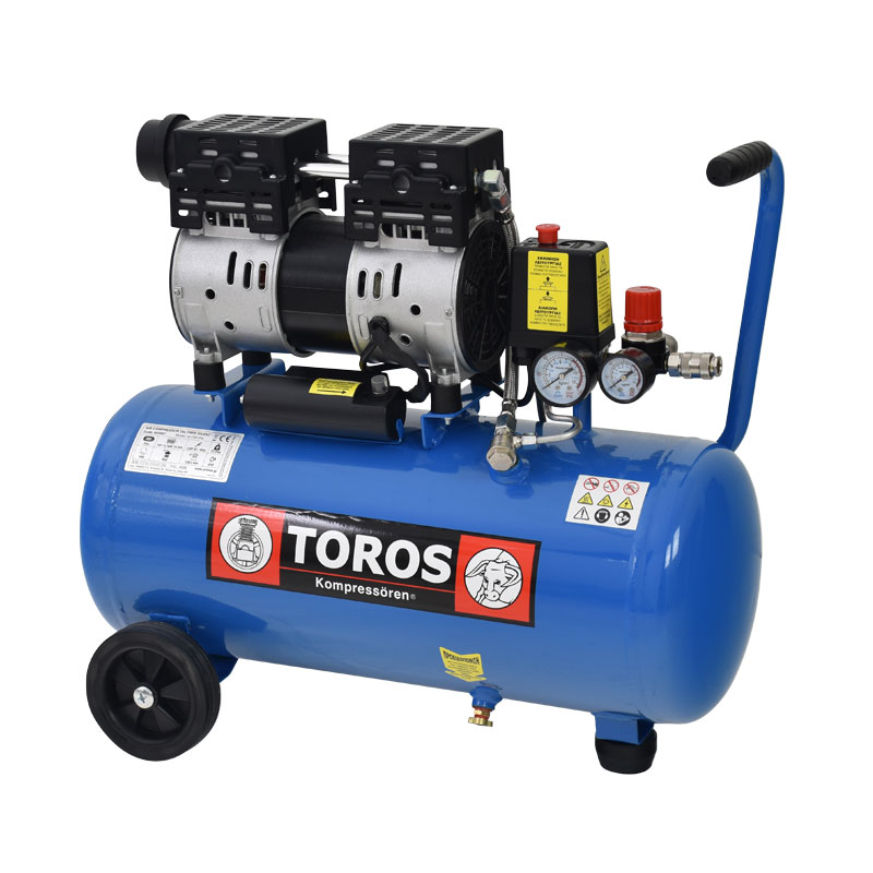 ΑΕΡΟΣΥΜΠΙΕΣΤΗΣ OILFREE ΧΑΜΗΛΟΥ ΘΟΡΥΒΟΥ (SILENT) 24Lt 1,0Hp 120Lt./min TOROS 602087