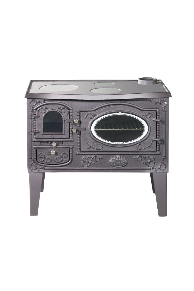 ΚΟΥΖΙΝΑ ΞΥΛΟΥ ΑΠΟ ΜΑΝΤΕΜΙ KAI ΧΑΛΥΒΑ ΜΕ ΦΟΥΡΝΟ ΣΤΟ ΠΛΑΙ 9kw - TRIPOLIS/A SYRIOS