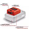 ΑΝΤΑΠΤΟΡΑΣ USB ΜΠΑΤΑΡΙΑΣ - POWERBANK TC-CP 18 Li USB A/C-Solo EINHELL 4514148