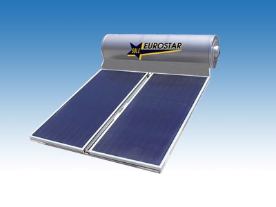 EUROSTAR 300Lt INOX ΔΙΠΛΗΣ ΕΝΕΡΓΕΙΑΣ - 2 ΕΠΙΛΕΚΤΙΚΟΥΣ ΣΥΛΛΕΚΤΕΣ 4m²